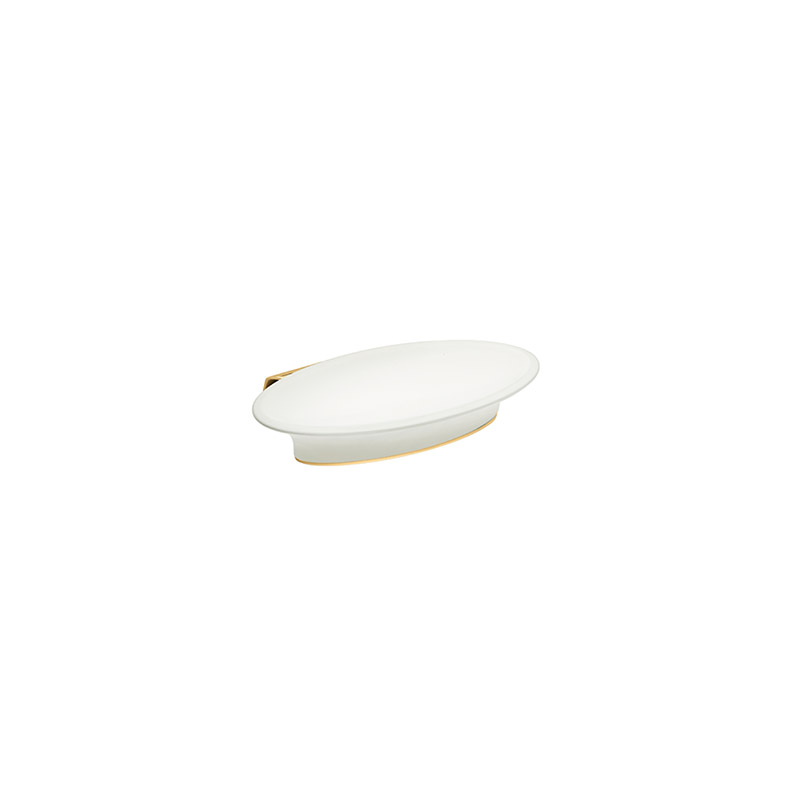 Omega Belle - 766001318 - Belle Soap Dish - Matte White/Gold