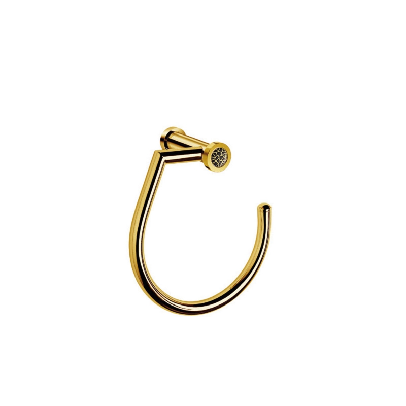 Omega Gaudi Round - 85440/ON - Gaudi Towel Ring, 18cm - Gold/Black