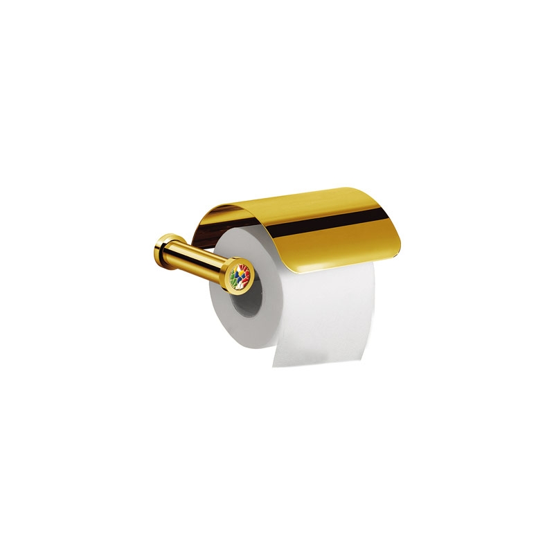 Omega Gaudi Round - 85451/OC - Gaudi Round Toilet Roll Holder - Gold/Colored