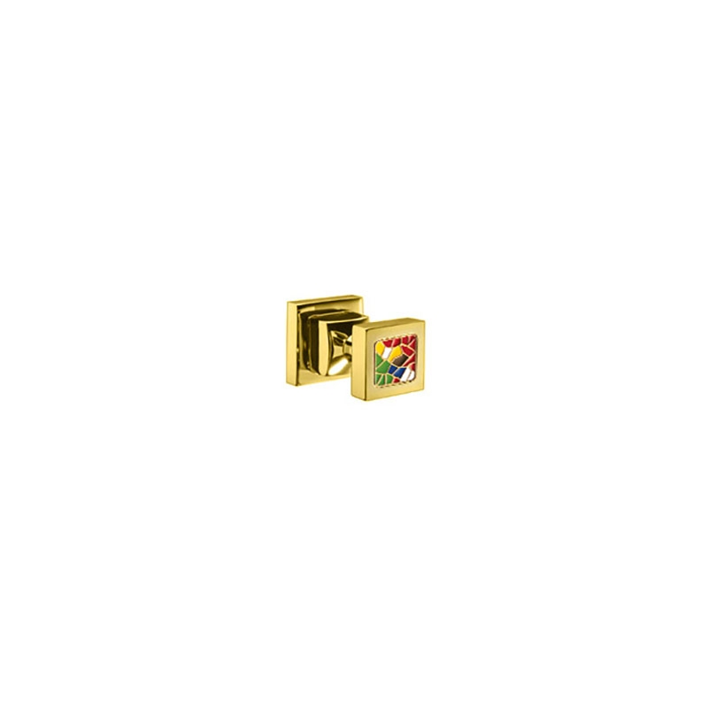 Omega Gaudi Square - 85202/OC - Gaudi Square Robe Hook - Gold/Colored