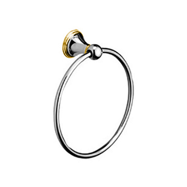 Omega Genoa - 139217 - Genoa Towel Ring, 21cm - Chrome/Gold