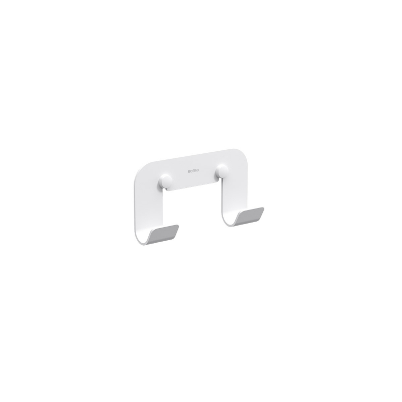 Omega Quick - 184897 - Quick Robe Hook, Double - Matte White