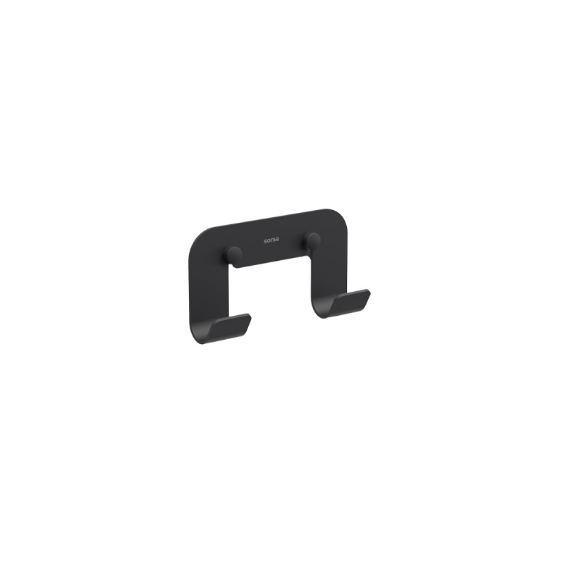 Omega Quick - 185276 - Quick Robe Hook, Double - Matte Black
