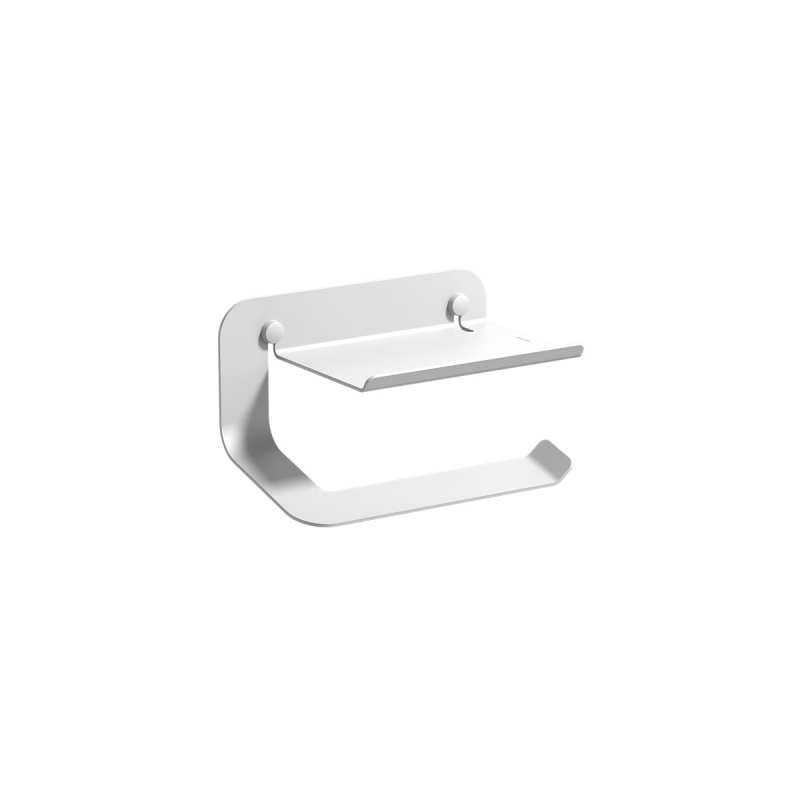 Omega Quick - 184880 - Quick Toilet Roll Holder with Shelf - Matte White