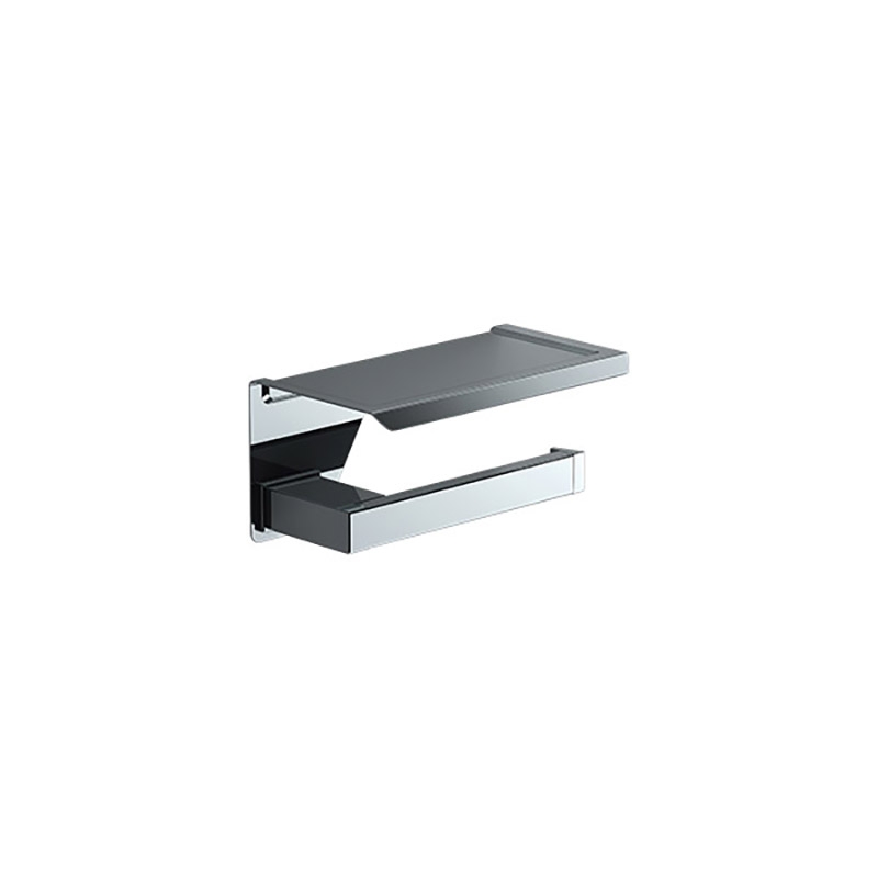 Omega S-Cube - 173938 - S-Cube Toilet Roll Holder with Shelf - Chrome