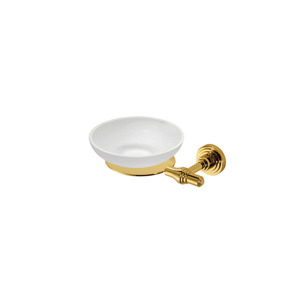 Omega Scala - 85187M/O - Scala Soap Dish - Frosted Glass/Gold
