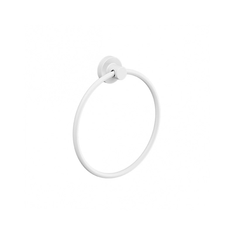Omega Tecno - 166107 - Tecno Towel Ring, 21cm - Matte White