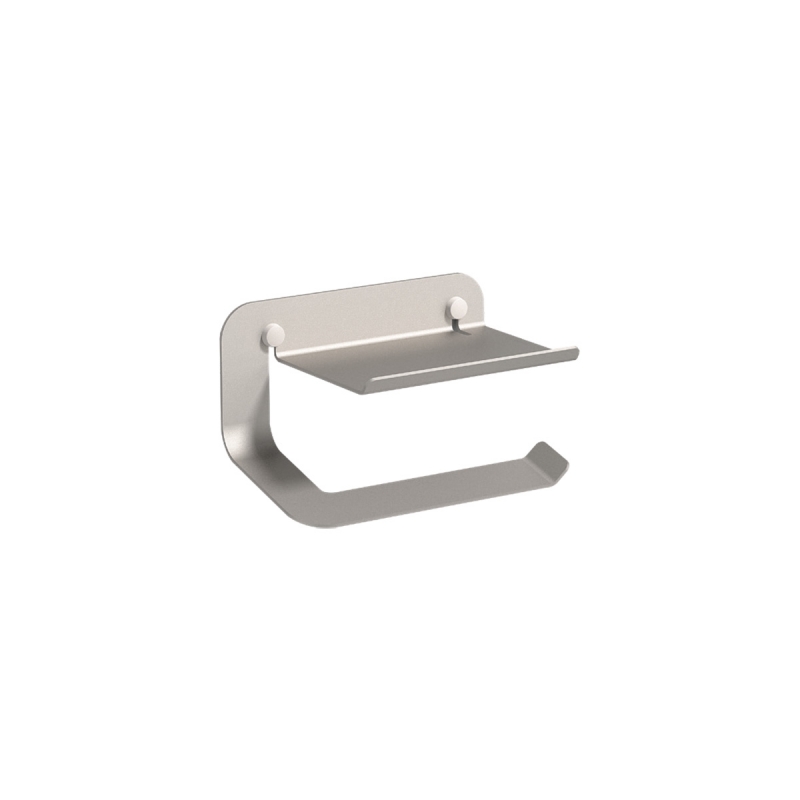 Omega Quick - 185528 - Quick Toilet Roll Holder with Shelf - Aluminum