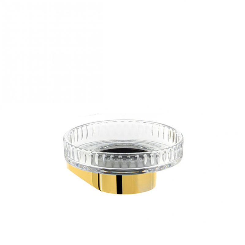 586820 Century Soap Dish - Clear/Gold