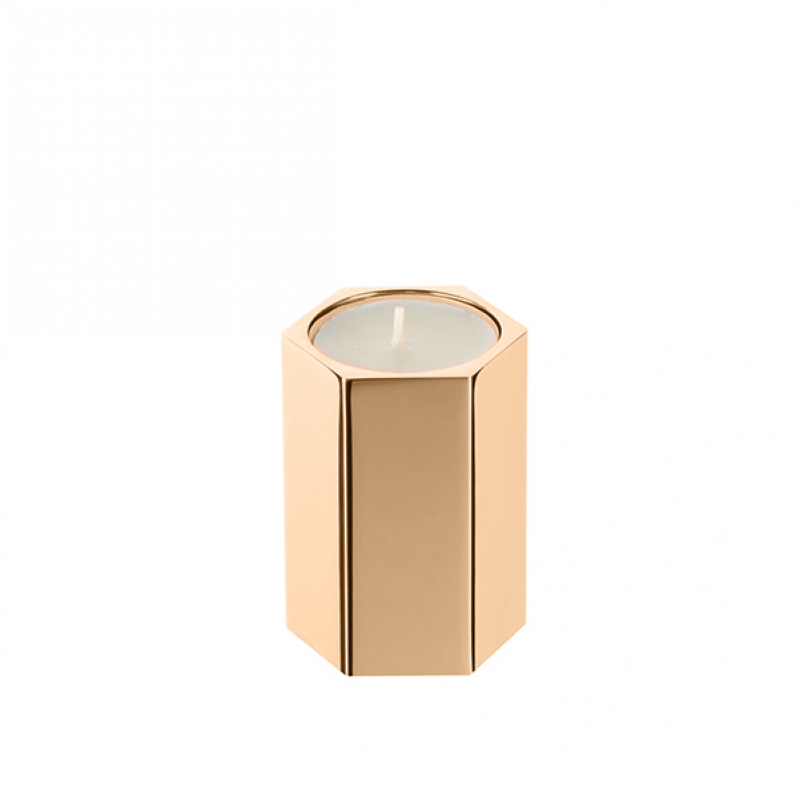 62013/CU Hexagonal Candle Holder, Countertop - Copper