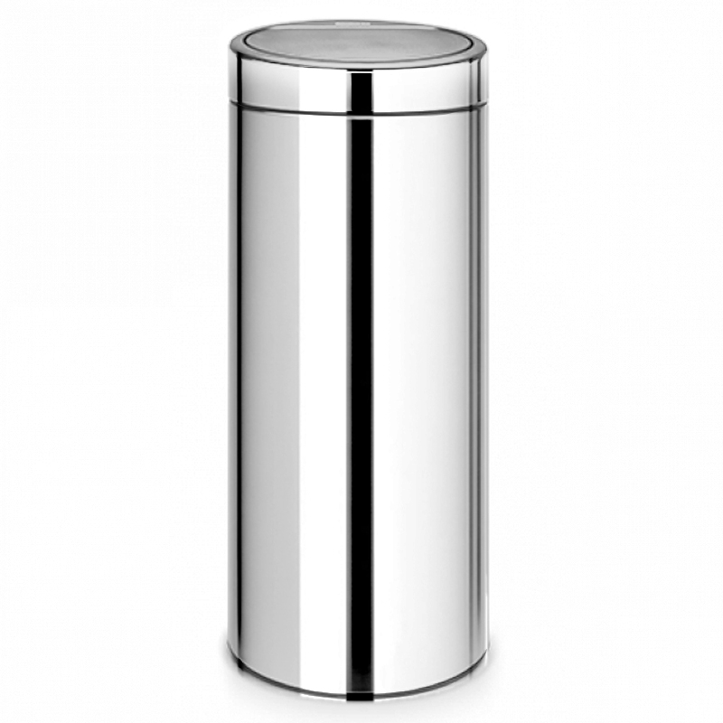 Omega Waste Bins, large - 115325 - Paper Bin, Touchless, , Soft, 30lt - Stainless Steel Polished