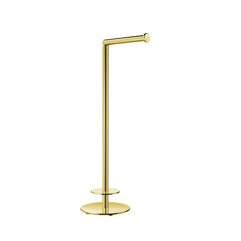 89224/O Standing Toilet Roll Holder with Spare Roll Holder, Gold