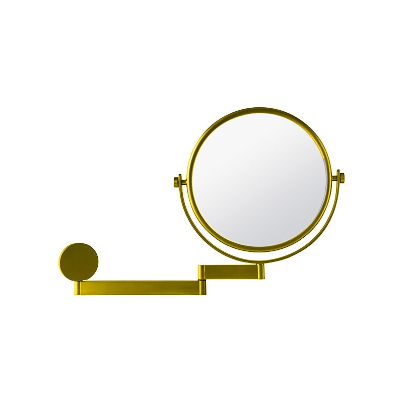 Omega Makeup / Shaving Mirrors - 99119/O 3X - Mirror, Double Arm, Double sided, Magnifying, Gold