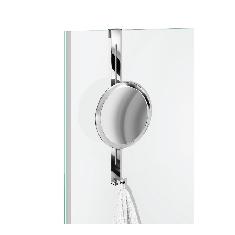123300 Mirror, Shower, Hanging with Robe Hook, 5x - Chrome