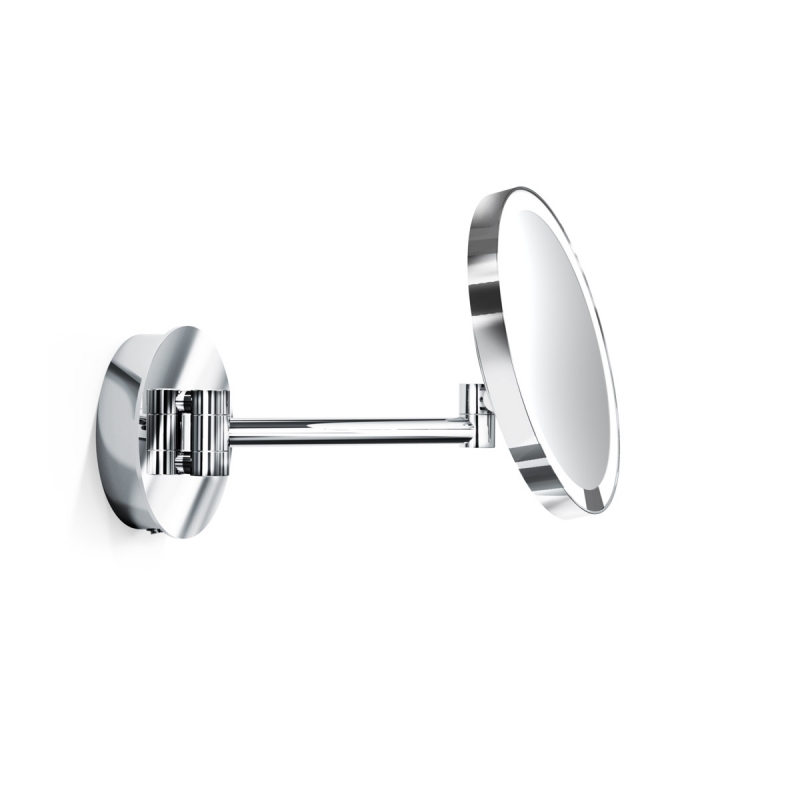 Omega Makeup / Shaving Mirrors - JUST LOOK WR/CR - Mirror, LED, Single Arm, Sensor, Rechargeable, 5x Magnification, Chrome
