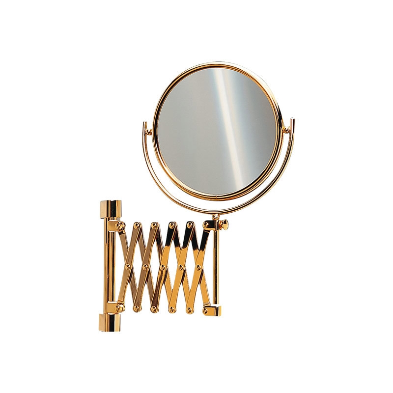 99148/O 2X Mirror, Double sided, Magnifying, Gold