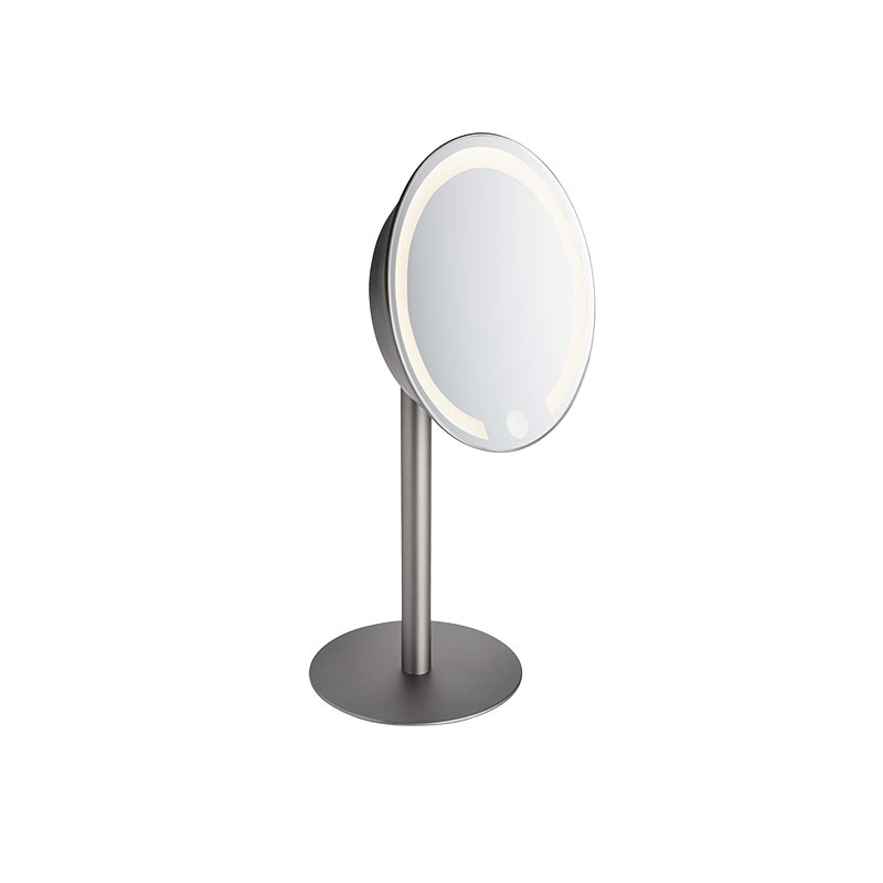 Omega Makeup / Shaving Mirrors - 99631/SNI 3X - Mirror, LED, Touchless, Magnifying,Countertop - Matte Nickel