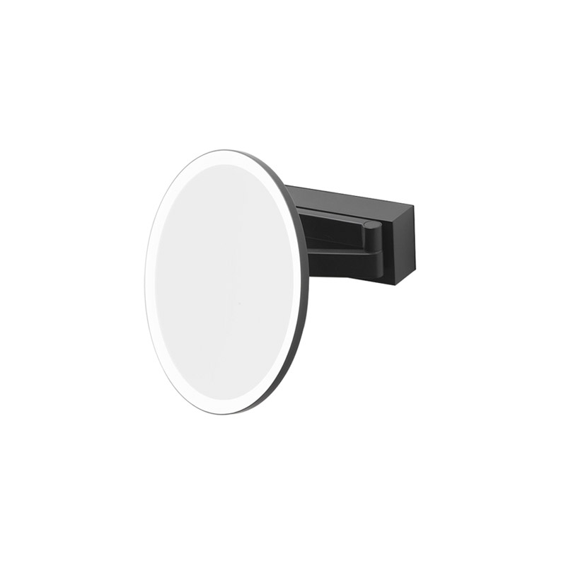 123160 Mirror,Led,Double Arm,with Memory,IP44,5x - Brushed Black