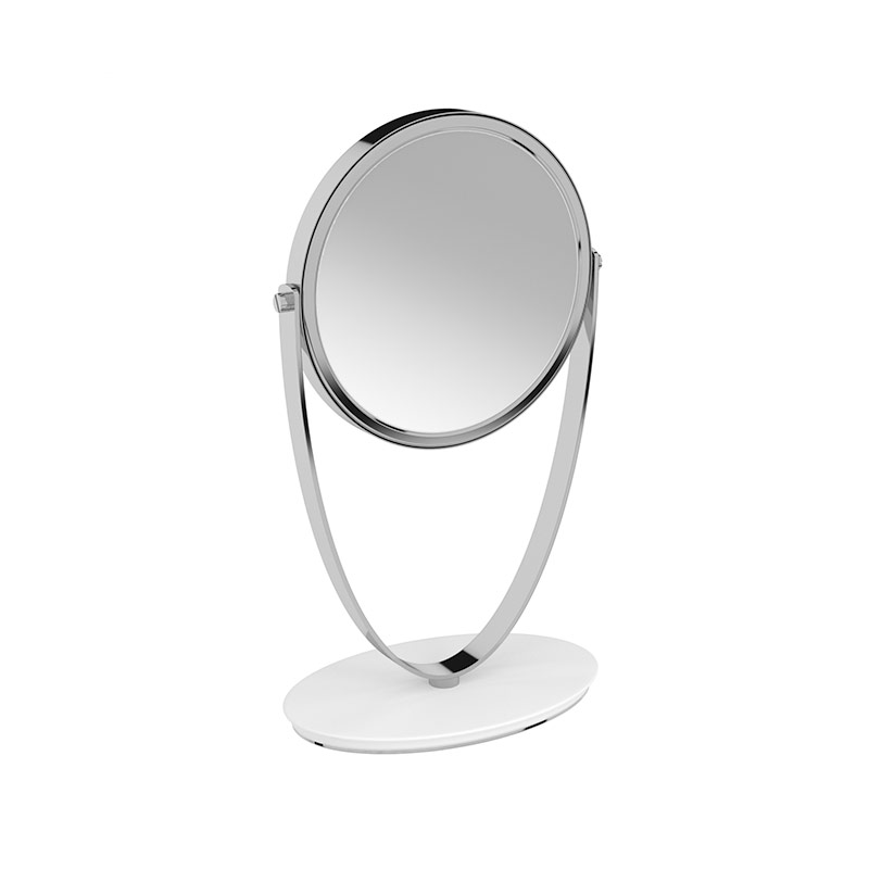 Omega Belle - 768101317 - Belle Mirror, Countertop, 1x/5x - Matte White/Chrome