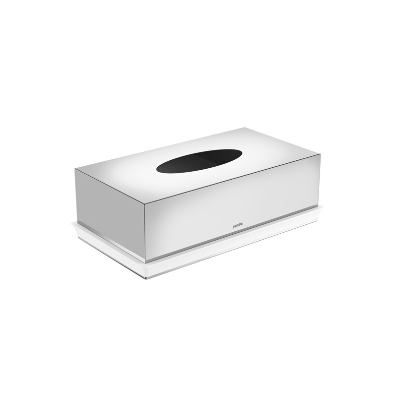769401317 Belle Tissue Box , Countertop - Chrome