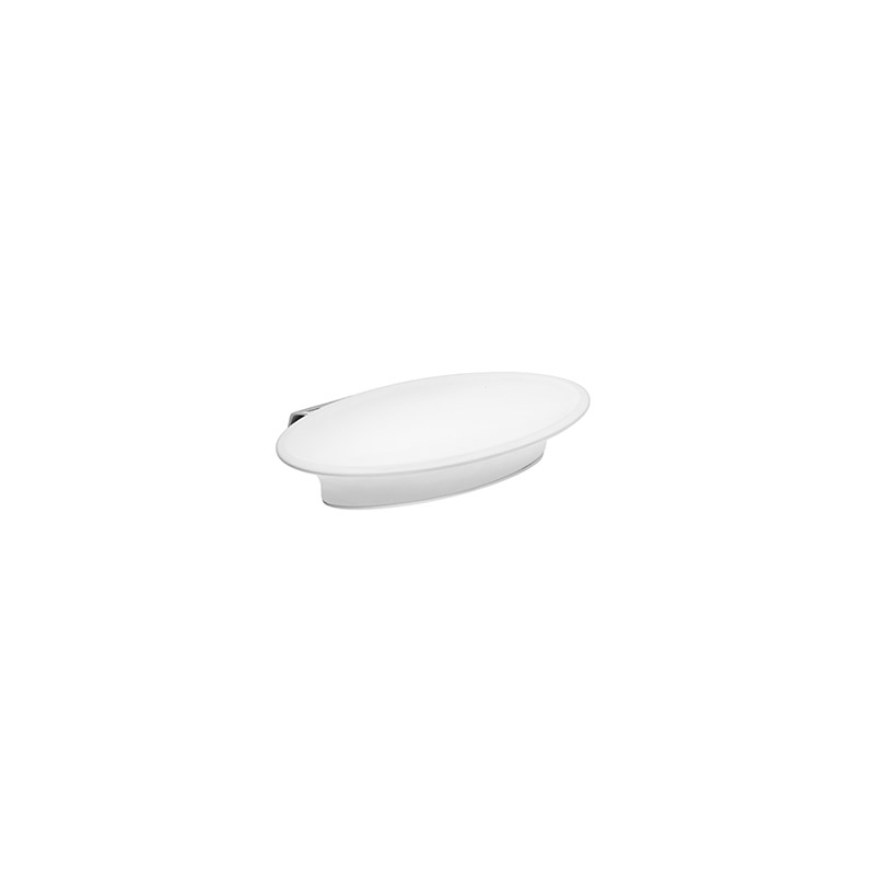 766001317 Belle Soap Dish - Matte White/Chrome