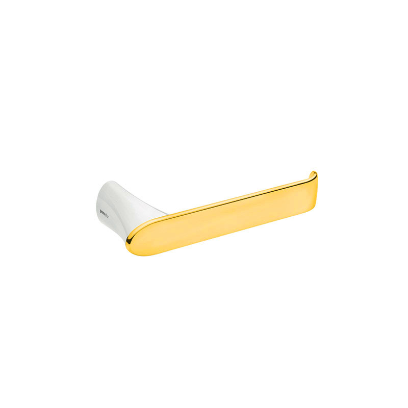 764001008 Belle Toilet Roll Holder, Open - White/Gold