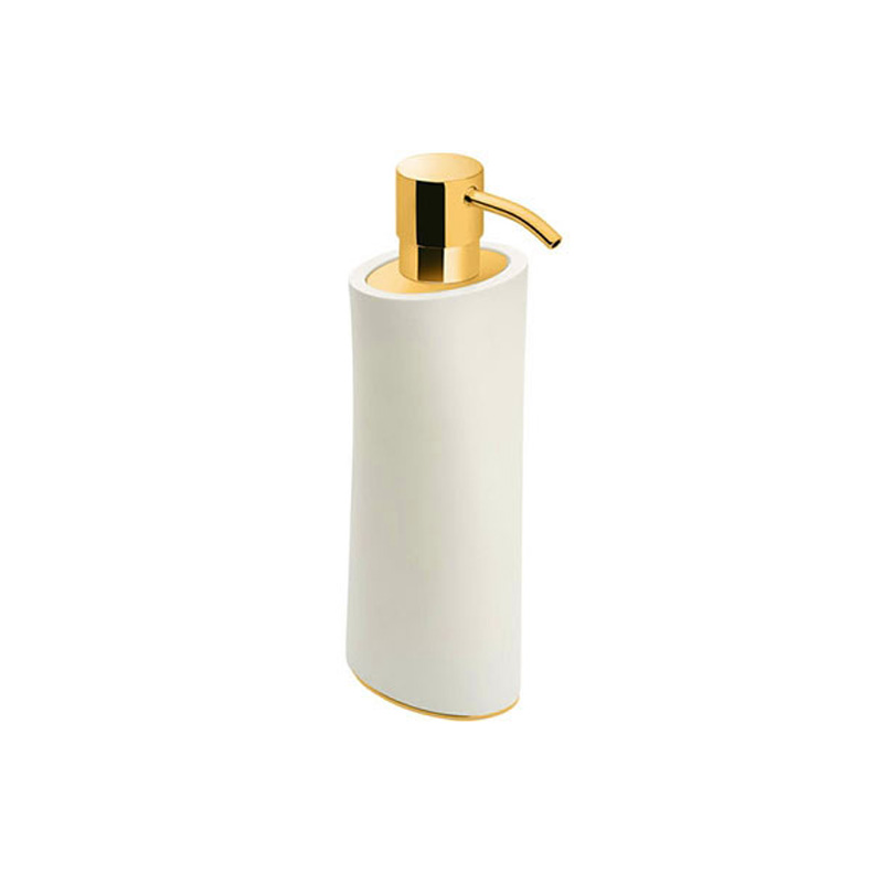 767801318 Belle Soap Dispenser - Matte White/Gold