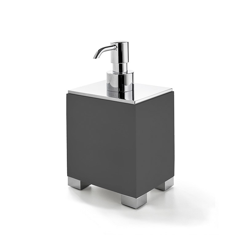 Omega BeMood Deluxe - BEMDN01DA/SL - BeMood Deluxe Black Soap Dispenser,Countertop -Black/Chrome