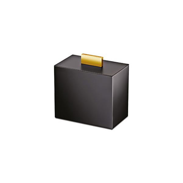 Omega Black - 88702N/O - Black Cotton Jar, Countertop - Black/Gold