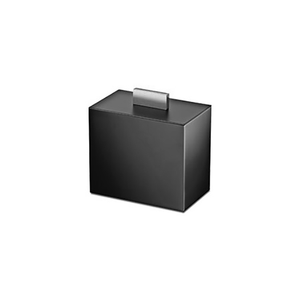 Omega Black - 88702N/CR - Black Cotton Jar, Countertop - Black/Chrome