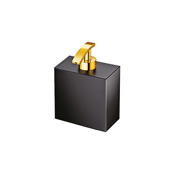 90702N/O Black Soap Dispenser, Countertop - Black/Gold