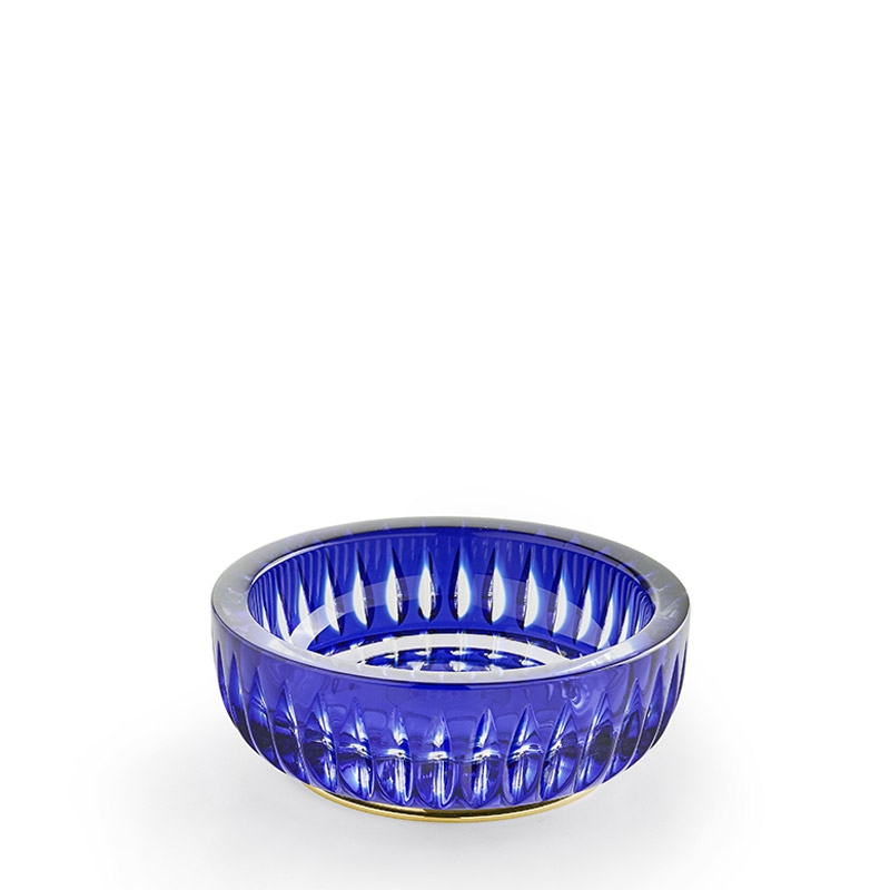Omega Blue Sky - BL01ATB/GD - Blue Sky Crystal Soap Dish,Countertop - Blue/Gold