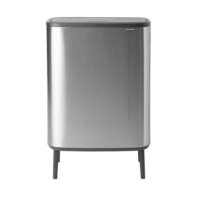 Omega Waste Bins, large - 130267 - Bo Pedal Bin,Touchless, 60lt - Stainless Steel