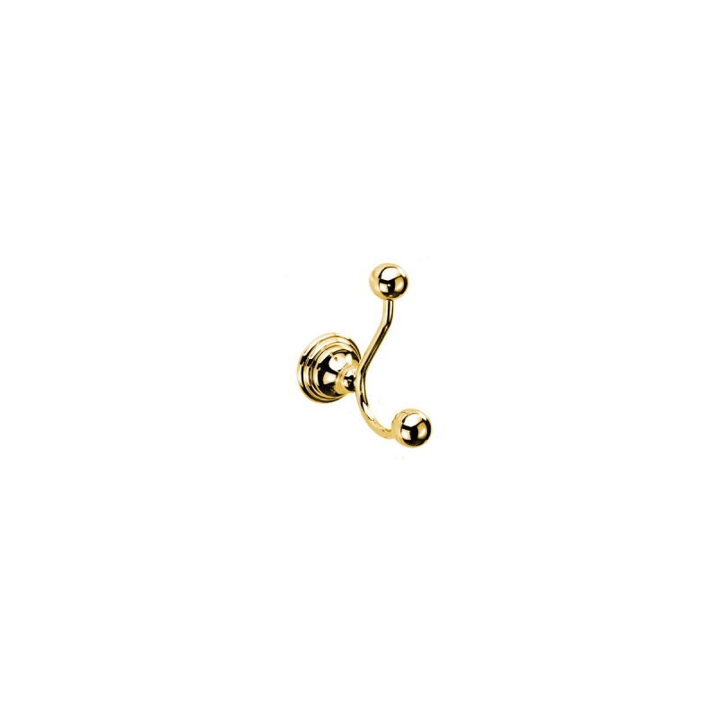 511020 Classic Robe Hook, Double - Gold