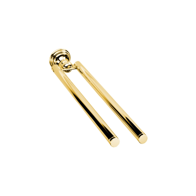 511120 Classic Towel Holder, Double, 40.5cm - Gold