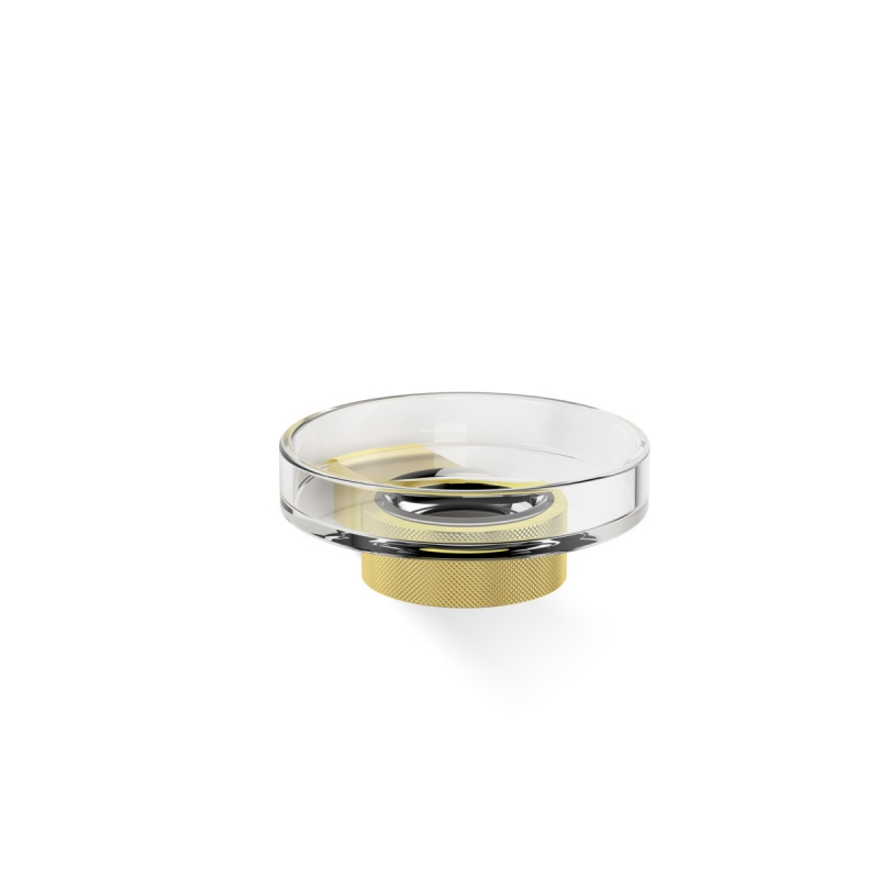 857720 Club Soap Dish - Clear Glass/Gold