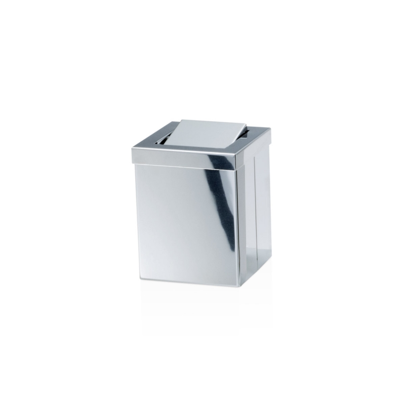 Omega Paper Bins, Countertop  - 611170 - Countertop Paper Bin, Square, Stainless Steel Polished