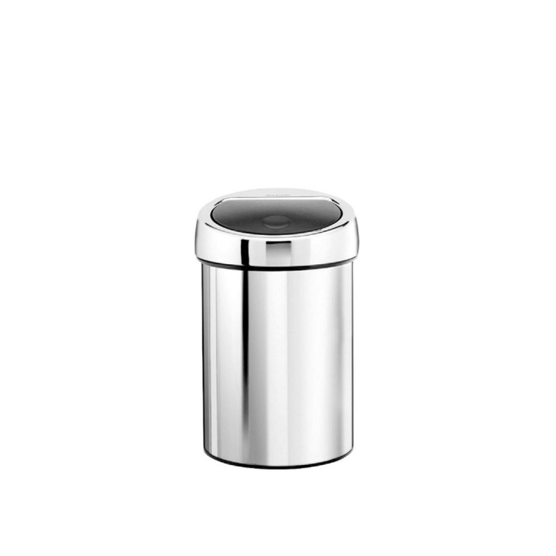 Omega Waste Bins, standart - 363962 - Paper Bin, Touchless, Wall/Free Standing, 3lt - Stainless Steel Polished
