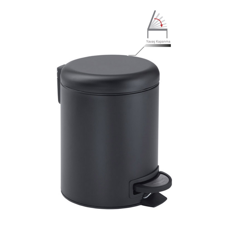 Omega Waste Bins, standart - 3309/14 - Pedal Bin Soft, 5L - Matte Black