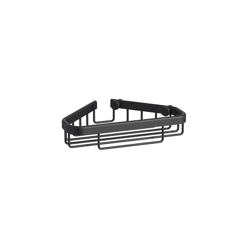 Omega Shower Baskets - 189830 - Wire Basket Corner, Small - Matte Black
