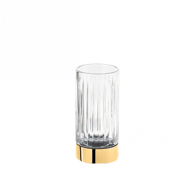 587720 Century Tumbler Holder, Countertop - Clear/Gold