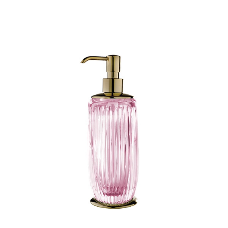 EL01DARO/GD Elegance Soap Dispenser, Countertop - Pink/Gold