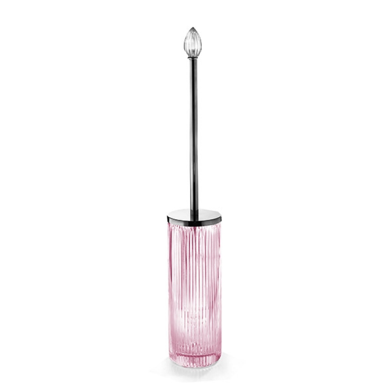 Omega Elegance - EL17ARO/SL - Elegance Toilet Brush Holder , Free Standing - Pink/Chrome