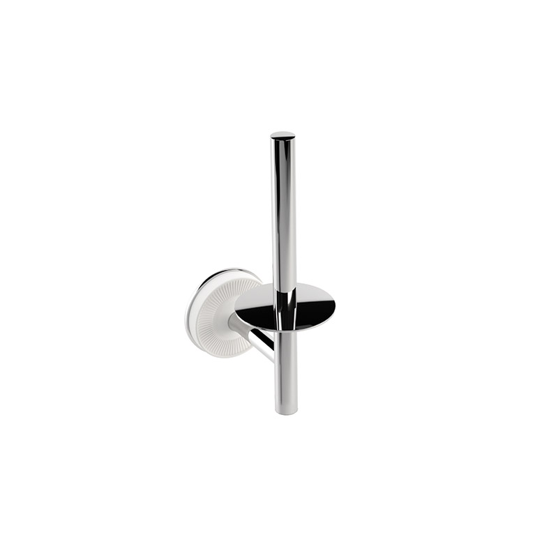 774042002 Equilibrium Toilet Roll Holder, Spare - Matte White/Chrome