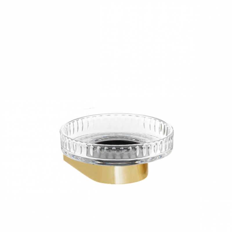 586882 Century Soap Dish - Clear/Matte Gold
