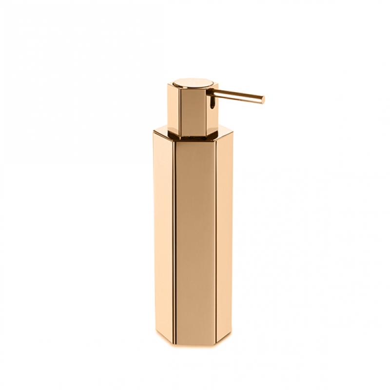 90490/CU Hexagonal Soap Dispenser, Countertop - Copper