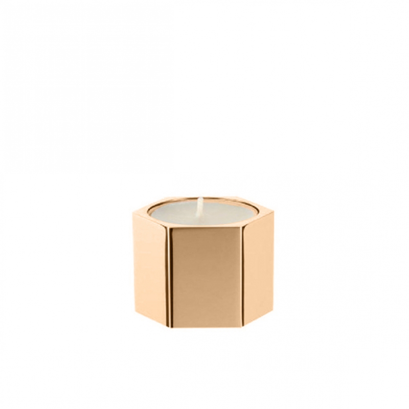 62012/CU Hexagonal Candle Holder, Countertop - Copper