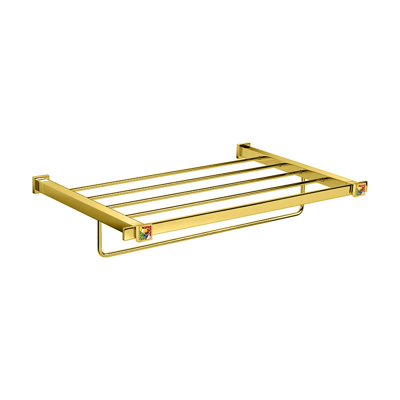 85215/OC Gaudi Square Towel Rack, 54cm - Gold/Colored