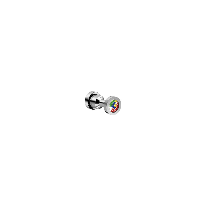86409/CRC Gaudi Round Robe Hook - Chrome/Colored
