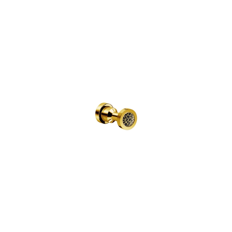 86409/ON Gaudi Round Robe Hook - Gold/Black